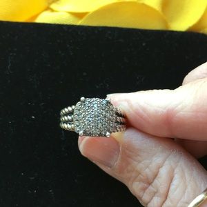 DAVID YURMAN PETIT WHEATON PAVE DIAMOND RING SZ 6